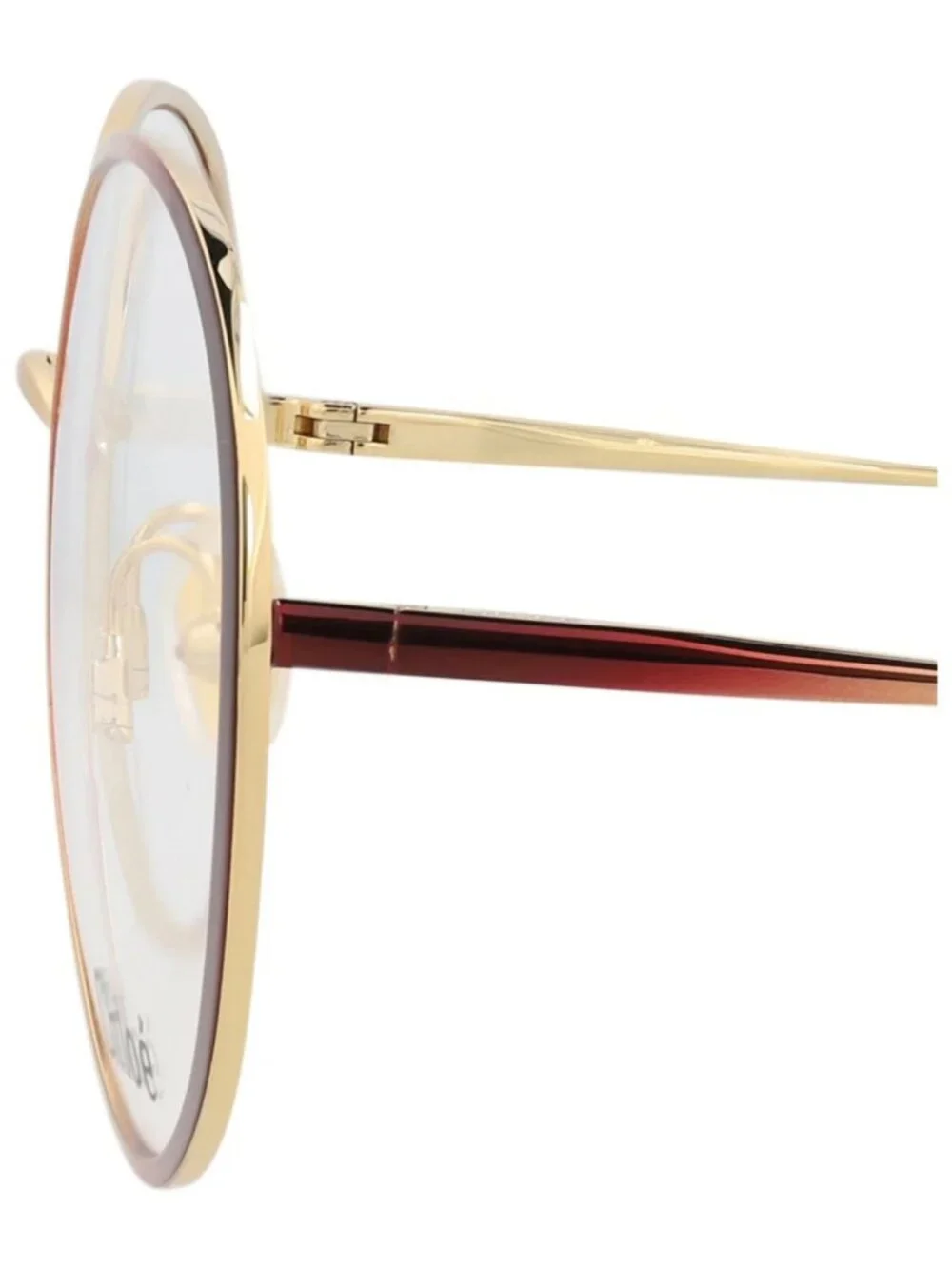 New Chloé Women's Eyeglasses Round Oval Metal Frame Burgundy Burgundy